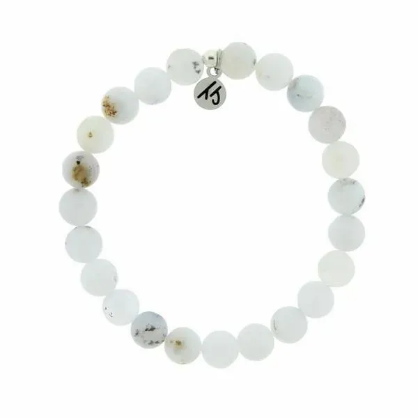 White Chalcedony harmony stacker bracelet Don's Jewelry & Design Washington, IA