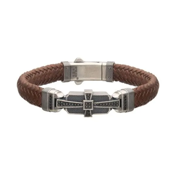 Brown Leather and Sterling Silver Bracelet Don's Jewelry & Design Washington, IA