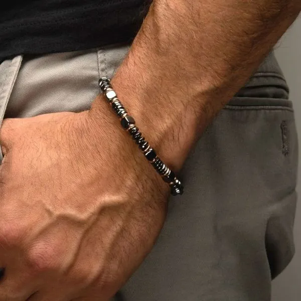 Black & Rose Gold Hematite Beads Bracelet Image 2 Don's Jewelry & Design Washington, IA