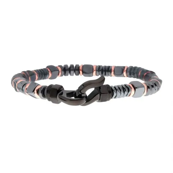Black & Rose Gold Hematite Beads Bracelet Don's Jewelry & Design Washington, IA