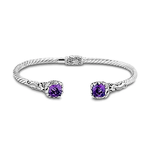 Sterling Silver & 18kt Yellow Gold Amethyst Bracelet Don's Jewelry & Design Washington, IA