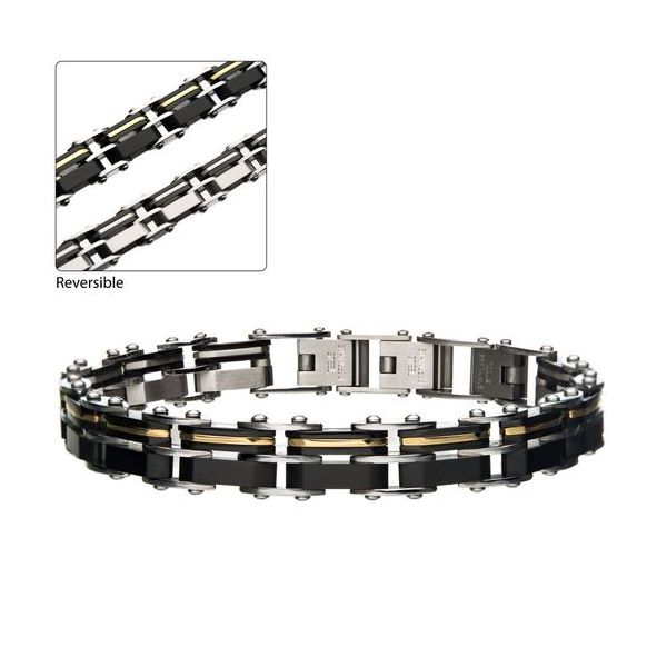 Men's Stainless Steel Black Plated Bracelet Don's Jewelry & Design Washington, IA