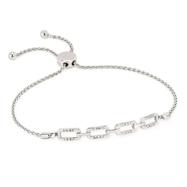 Sterling Silver Adjustable Diamond Bracelet Don's Jewelry & Design Washington, IA