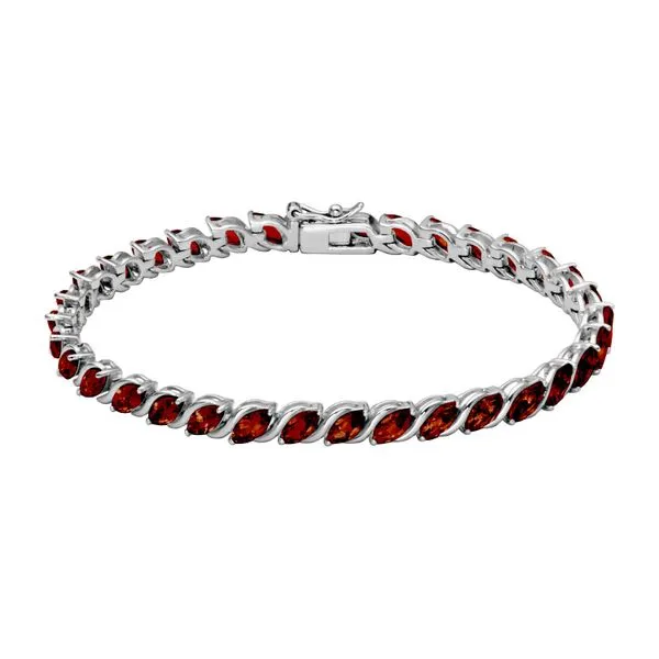 Sterling Silver Garnet Bracelet Don's Jewelry & Design Washington, IA