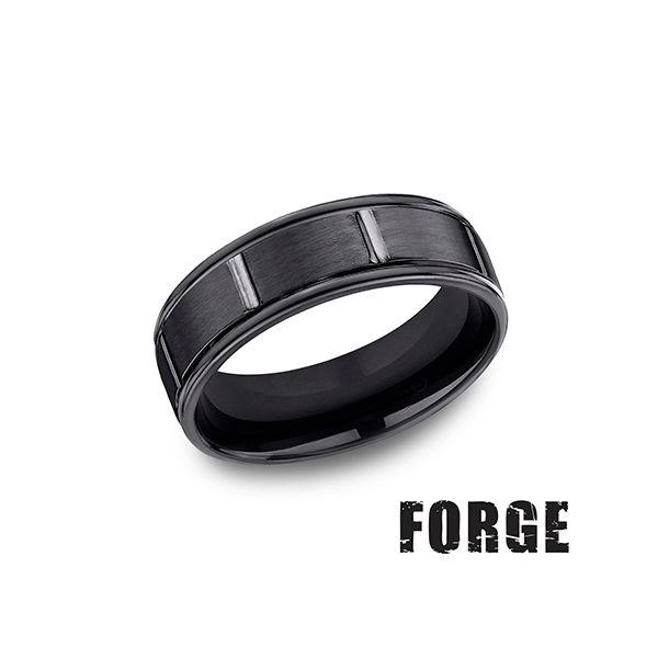 Men's Black Titanium 7mm Ring Don's Jewelry & Design Washington, IA