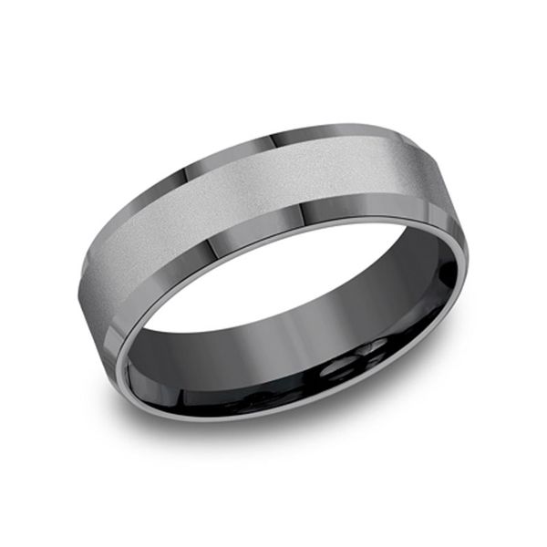 Men's 7mm Tantalum Ring with Beveled Edge & Satin Finish Don's Jewelry & Design Washington, IA