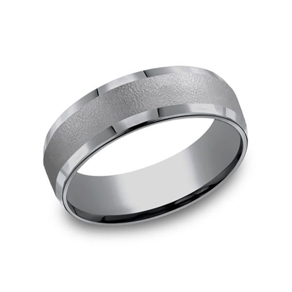 Men's 7mm Tantalum Ring with Beveled Edge & Wire Brush Finish Don's Jewelry & Design Washington, IA