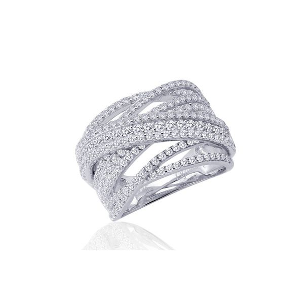 Sterling Silver Criss Cross Simulated Diamond Ring Don's Jewelry & Design Washington, IA