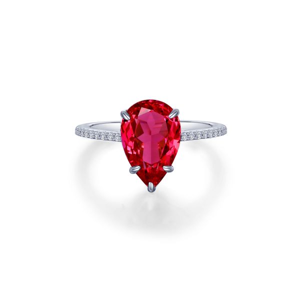 Sterling Silver Lab Grown Padparadscha Sapphire Ring Don's Jewelry & Design Washington, IA