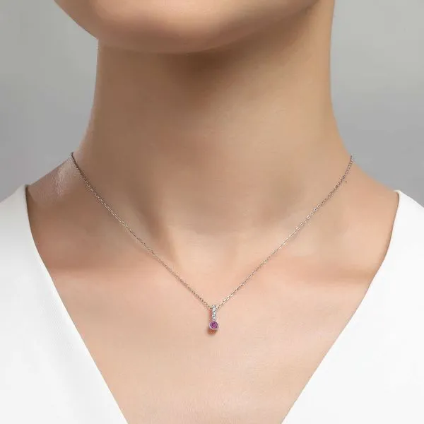 Sterling Silver July Birthstone Love Pendant Image 2 Don's Jewelry & Design Washington, IA