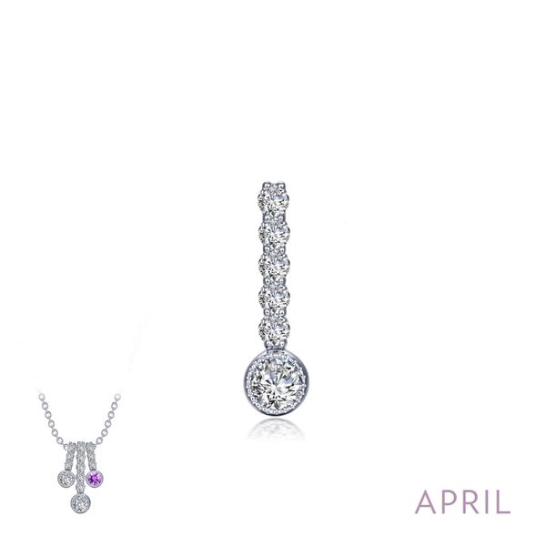 Sterling Silver April Birthstone Love Pendant Don's Jewelry & Design Washington, IA