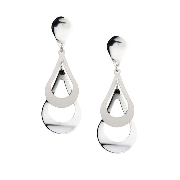 Sterling Silver  Layered Drop Earrings Don's Jewelry & Design Washington, IA