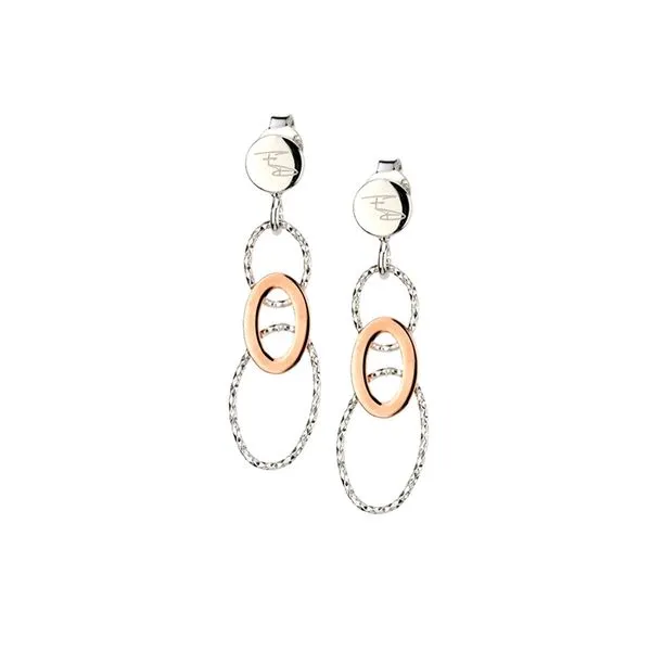 Sterling Silver & Rose Gold Plate Earrings Don's Jewelry & Design Washington, IA