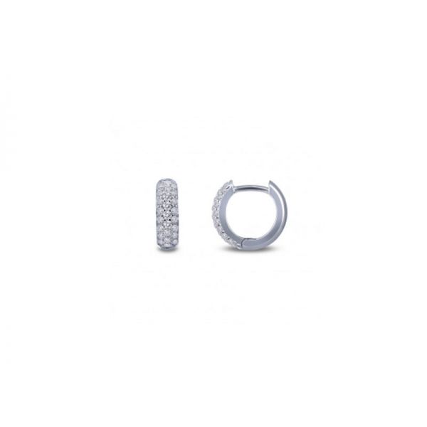 Sterling Silver Lafonn Simulated Diamond Hoop Earrings Don's Jewelry & Design Washington, IA