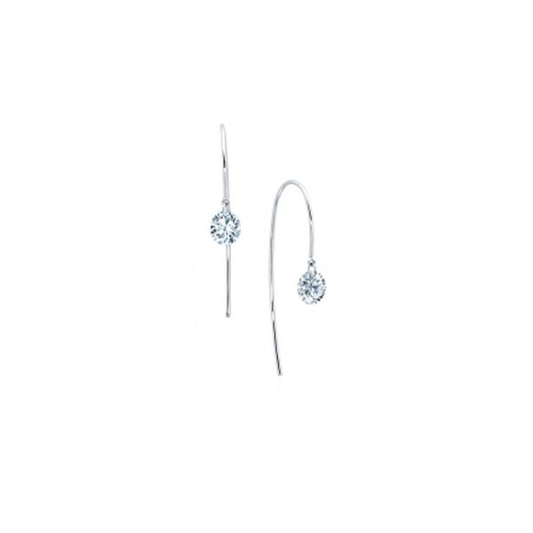 Sterling Silver Simulated Diamond Earrings Don's Jewelry & Design Washington, IA