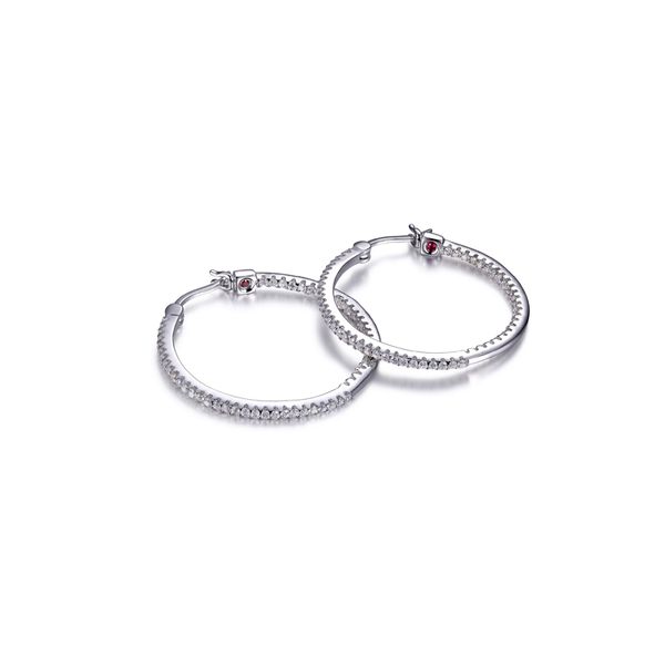 Sterling Silver CZ Hoop Earrings Don's Jewelry & Design Washington, IA