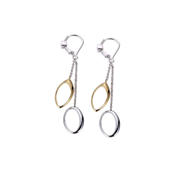 Sterling Silver & Yellow Gold Plate Drop Earrings Don's Jewelry & Design Washington, IA