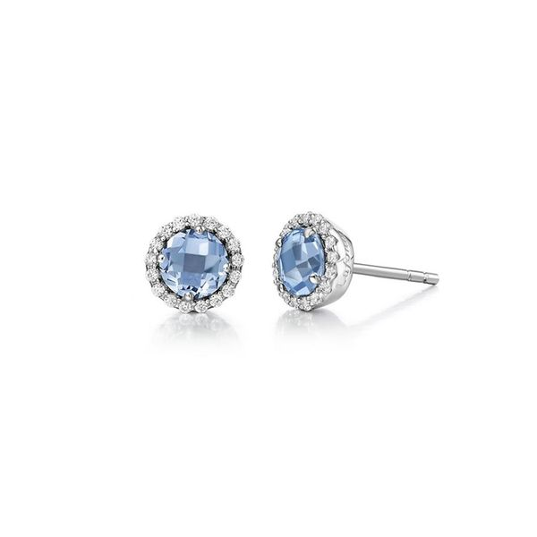 Sterling Silver Blue Topaz & Simulated Diamond Earrings Don's Jewelry & Design Washington, IA