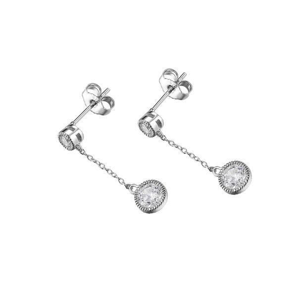 Sterling Silver Drop CZ Earrings Don's Jewelry & Design Washington, IA