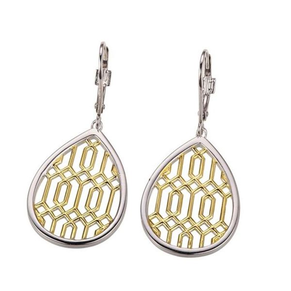 Sterling Silver & Yellow Gold Plate Drop Earrings Don's Jewelry & Design Washington, IA