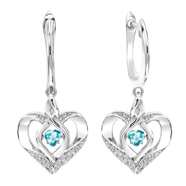 Sterling Silver Blue Topaz & Diamond Earrings Don's Jewelry & Design Washington, IA