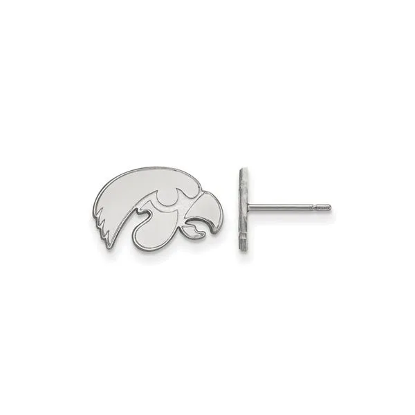 Sterling Silver University of Iowa Hawkeye Stud Earrings Don's Jewelry & Design Washington, IA