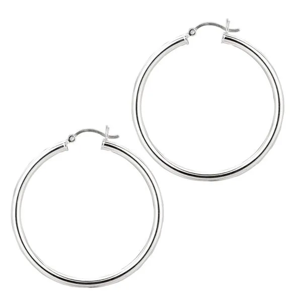 Sterling Silver Large Hoop Earrings Don's Jewelry & Design Washington, IA