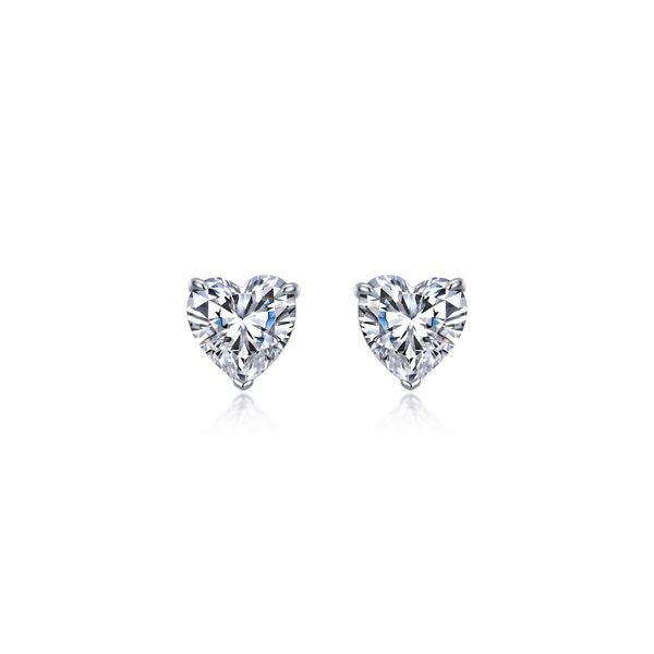 Heart Solitaire Stud Earrings Don's Jewelry & Design Washington, IA