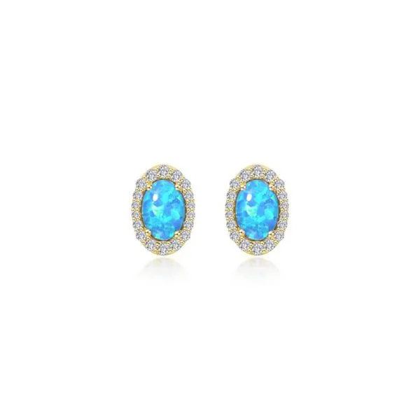 Blue Opal Stud Earrings Don's Jewelry & Design Washington, IA