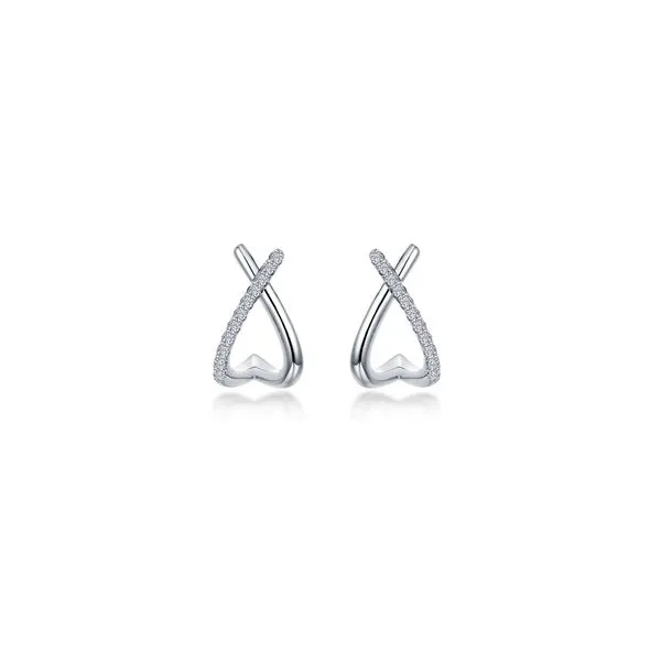 Sterling Silver Simulated Diamond Earrings Don's Jewelry & Design Washington, IA
