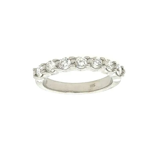 14K White Gold Diamond Half Eternity Band Double Diamond Jewelry Olympic Valley, CA