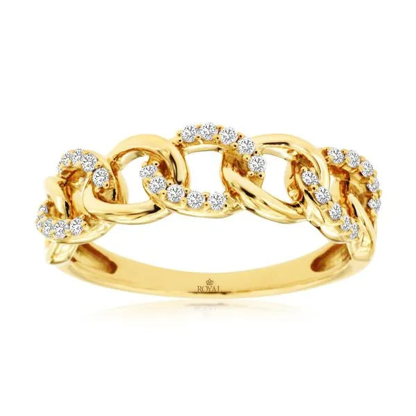 14K Yellow Gold Diamond 