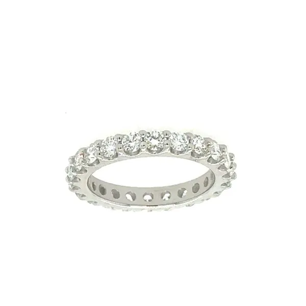 14K White Gold Diamond Eternity Band Double Diamond Jewelry Olympic Valley, CA