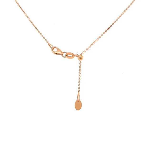 14K Rose Gold Adjustable Icicle Diamond Necklace Image 2 Double Diamond Jewelry Olympic Valley, CA