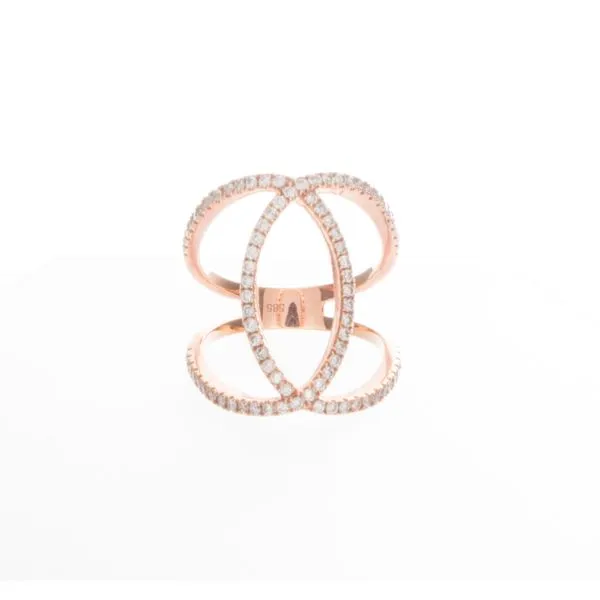 14 Karat Rose Gold Diamond Ring Double Diamond Jewelry Olympic Valley, CA