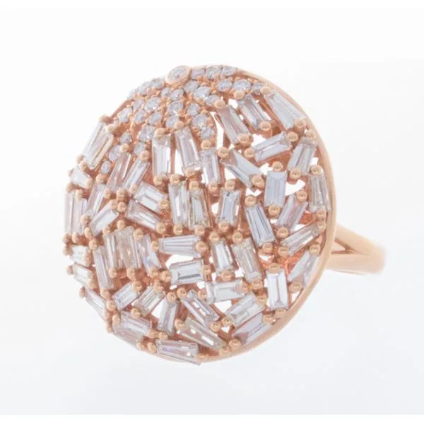 Rose Gold and White Diamond Ring Double Diamond Jewelry Olympic Valley, CA