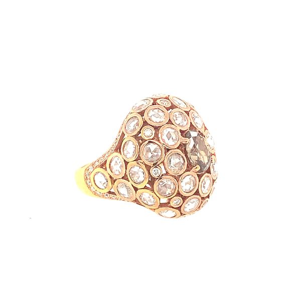 18K Rose Gold Chocolate Diamond and Diamond Ring Double Diamond Jewelry Olympic Valley, CA