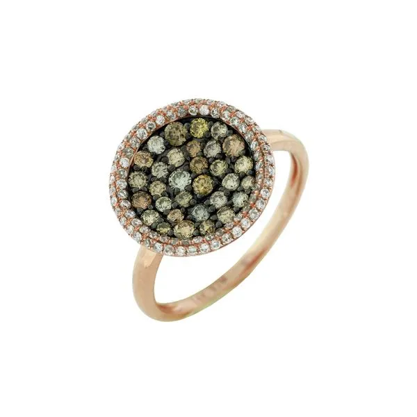 14K Rose Gold Fancy Diamond Ring Double Diamond Jewelry Olympic Valley, CA