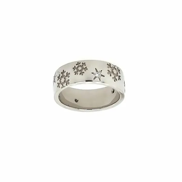 14K White Gold Diamond Snowflake Ring Double Diamond Jewelry Olympic Valley, CA