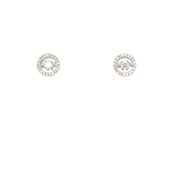 14K White Gold Dancing Diamond Earrings Double Diamond Jewelry Olympic Valley, CA