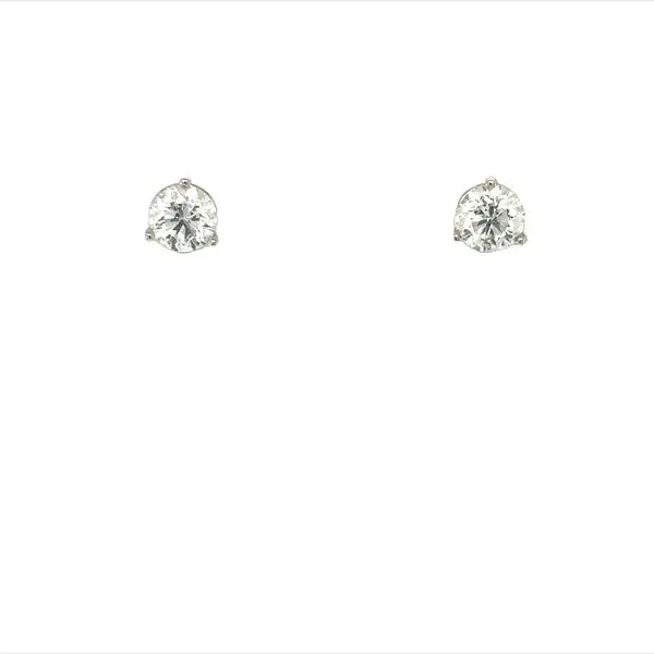 14K White Gold Diamond Stud Earrings Double Diamond Jewelry Olympic Valley, CA