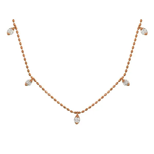 14K Rose Gold Diamond Necklace Double Diamond Jewelry Olympic Valley, CA