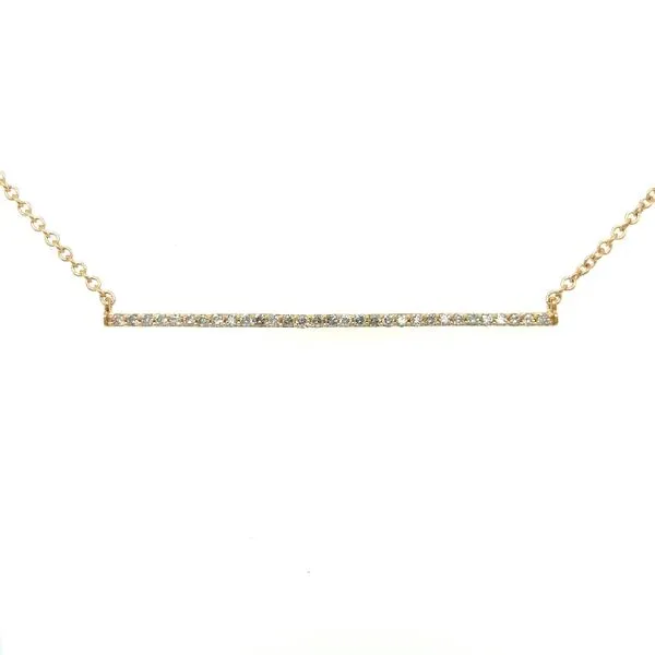 14K Yellow Gold Diamond Bar Necklace Double Diamond Jewelry Olympic Valley, CA