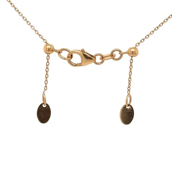 18K Rose Gold Icicle Diamond Solitaire Necklace Image 2 Double Diamond Jewelry Olympic Valley, CA