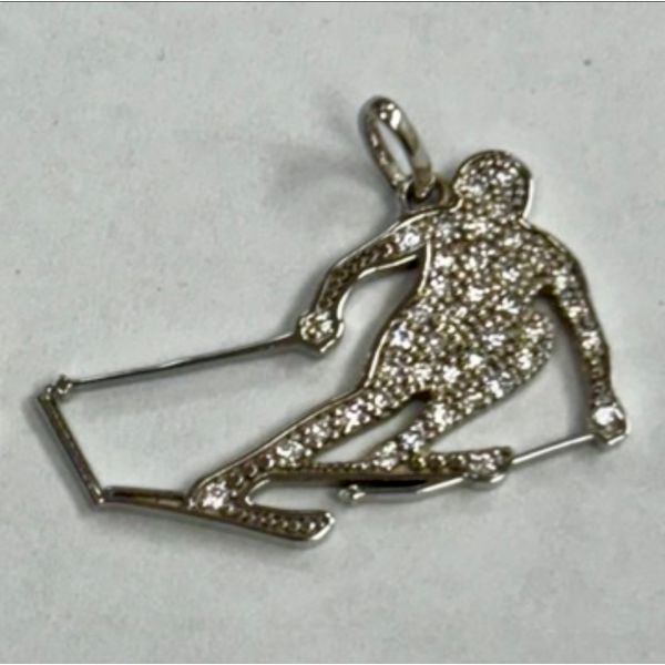 Stifel Sun Valley World Cup Finals Logo Diamond Necklace Double Diamond Jewelry Olympic Valley, CA