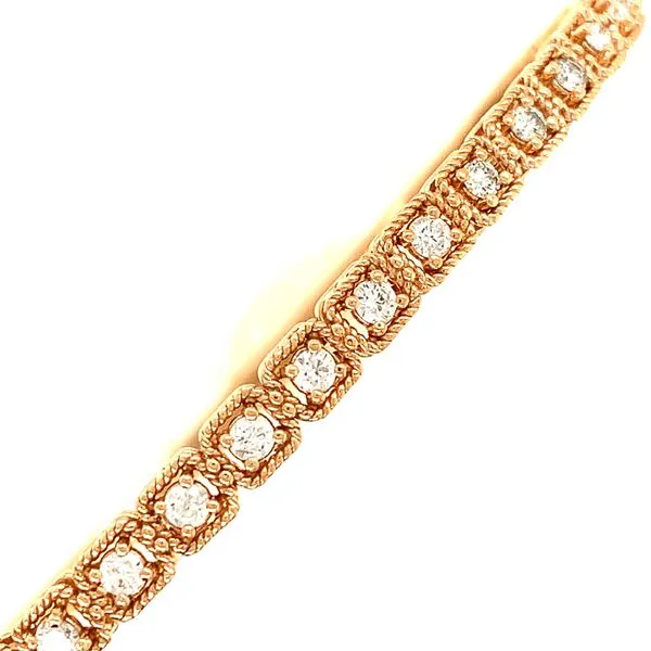 14K Rose Gold Diamond Bracelet Image 2 Double Diamond Jewelry Olympic Valley, CA