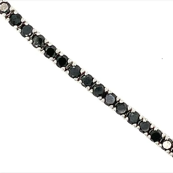 18K White Gold Black Diamond Adjustable Bolo Bracelet Double Diamond Jewelry Olympic Valley, CA