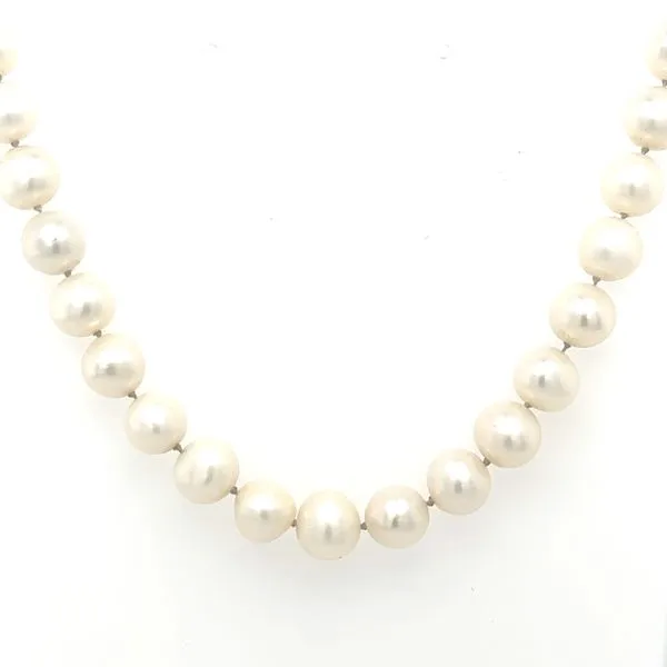 14K White Gold Pearl Necklace Double Diamond Jewelry Olympic Valley, CA