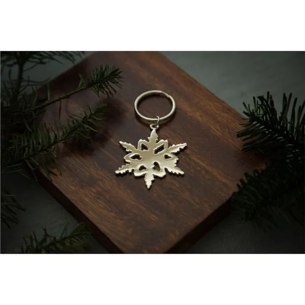 Nickel Plated Snowflake Key Chain Double Diamond Jewelry Olympic Valley, CA