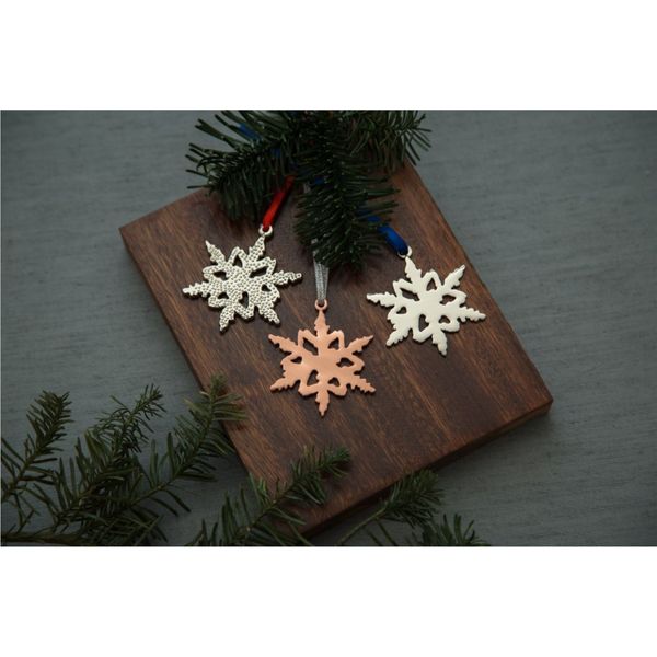 Large Copper Snowflake Ornament Double Diamond Jewelry Olympic Valley, CA